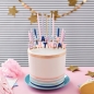 Preview: Kerzen Set - Happy Birthday / Pink Lila Blau Gold